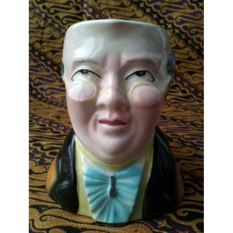 Mooie oude Engelse Tobyjug van porselein Mister Pickwick.