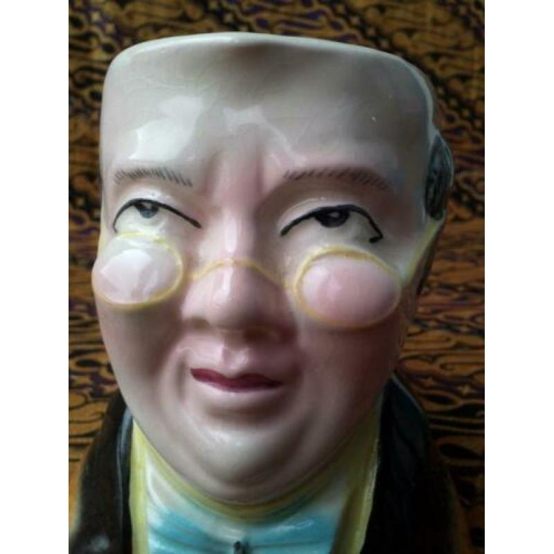 Mooie oude Engelse Tobyjug van porselein Mister Pickwick.