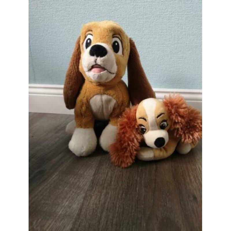 2 honden knuffels van Disney