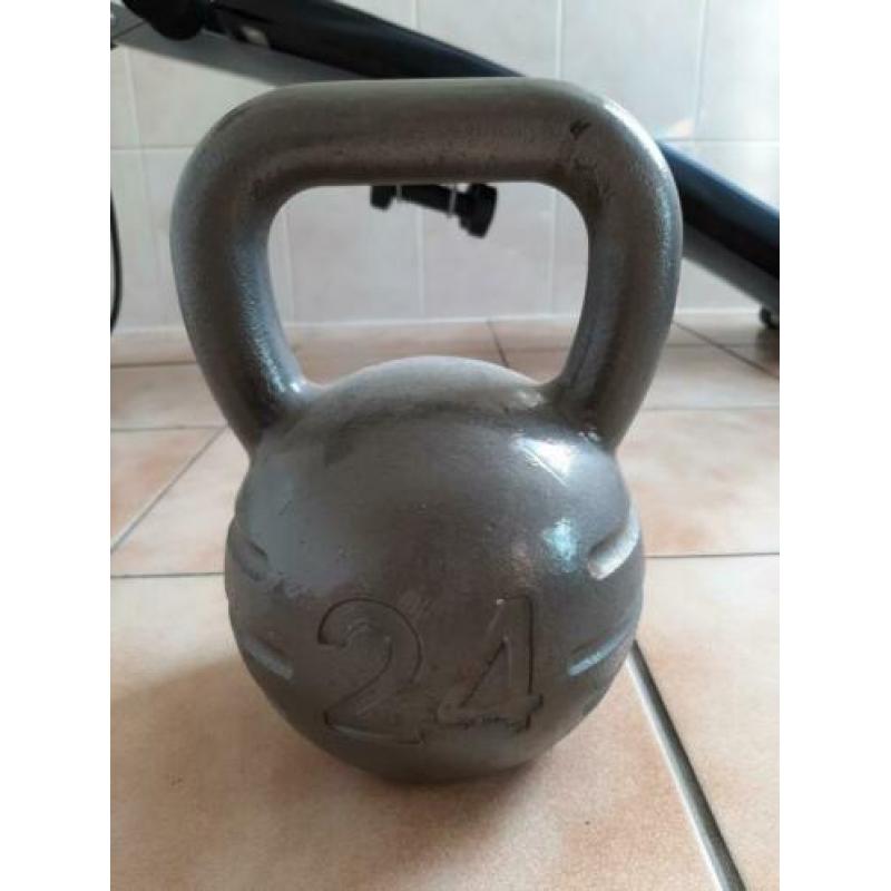 Kettlebells/gewichten opdruksteunen buikspierbankje/yogamat