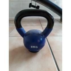 Kettlebells/gewichten opdruksteunen buikspierbankje/yogamat