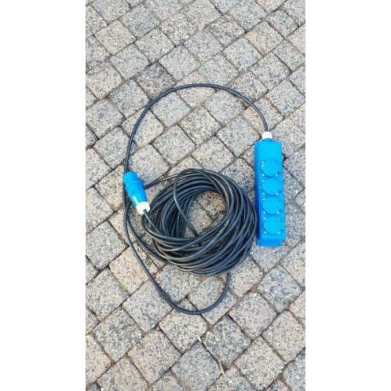 Stroom kabel verlengsnoer vouwwagen caravan 20 meter