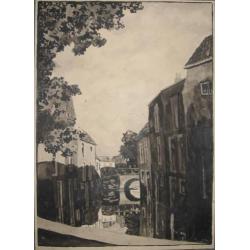 Bob Brobbel: Oudewater met Visbrug 1930