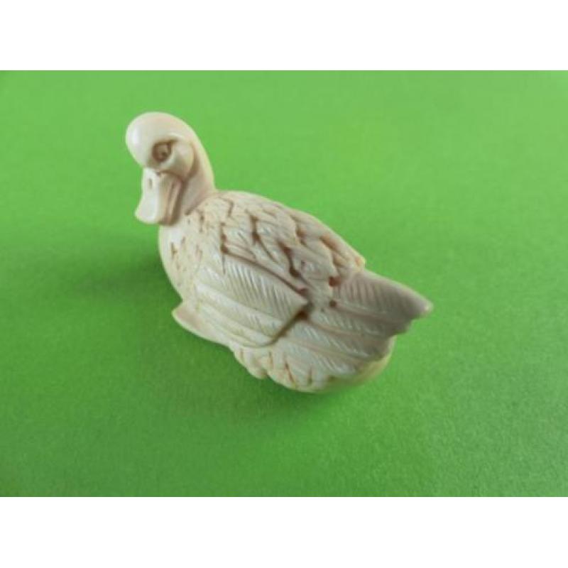 Mooie Antieke Netsuke - Eendje - Ivoor van voor 1920