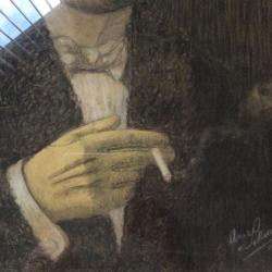 Alma Schiavon pastel tekening uit 1917