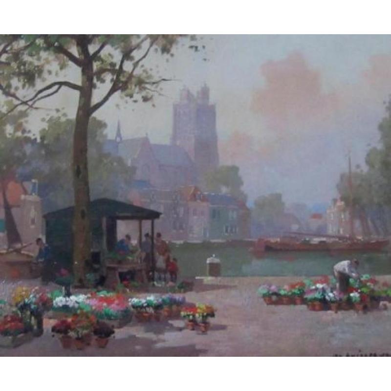 ====DORDRECHT==Jan Knikker jr 1911-1990==bloemenmarkt====