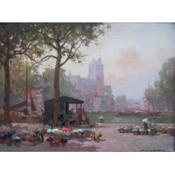 ====DORDRECHT==Jan Knikker jr 1911-1990==bloemenmarkt====