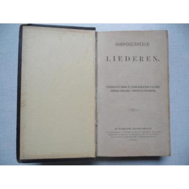 Godsdienstige liederen, antiek boek uit 1886.