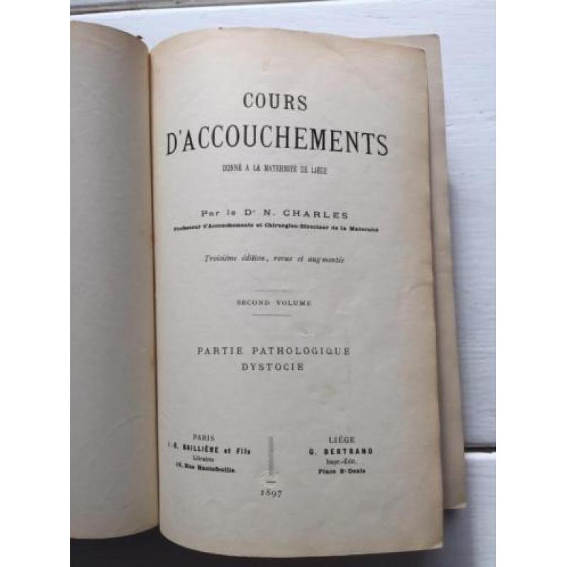 Cours d'accouchement donné à la maternité de Liège 1897