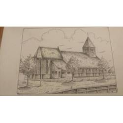 tekening kerk Geldermalsen Hans v. Dokkum