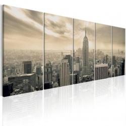 Nieuw canvas schilderij 5 luik New York Skyline 240 x 90 cm