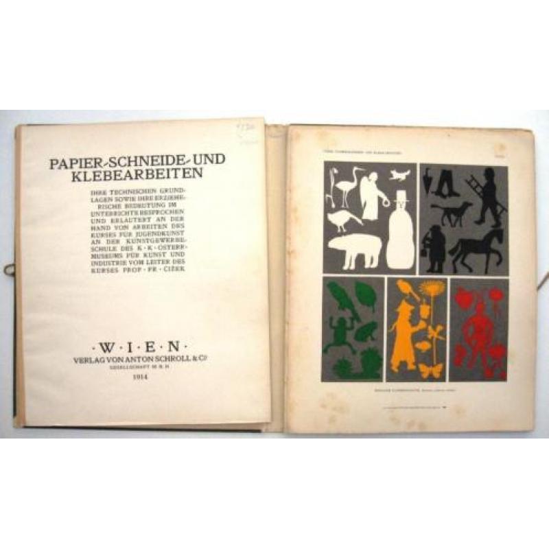 Papier-Schneide und Klebearbeiten 1914 Cizek Portfolio