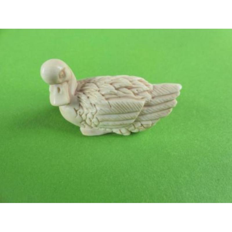 Mooie Antieke Netsuke - Eendje - Ivoor van voor 1920