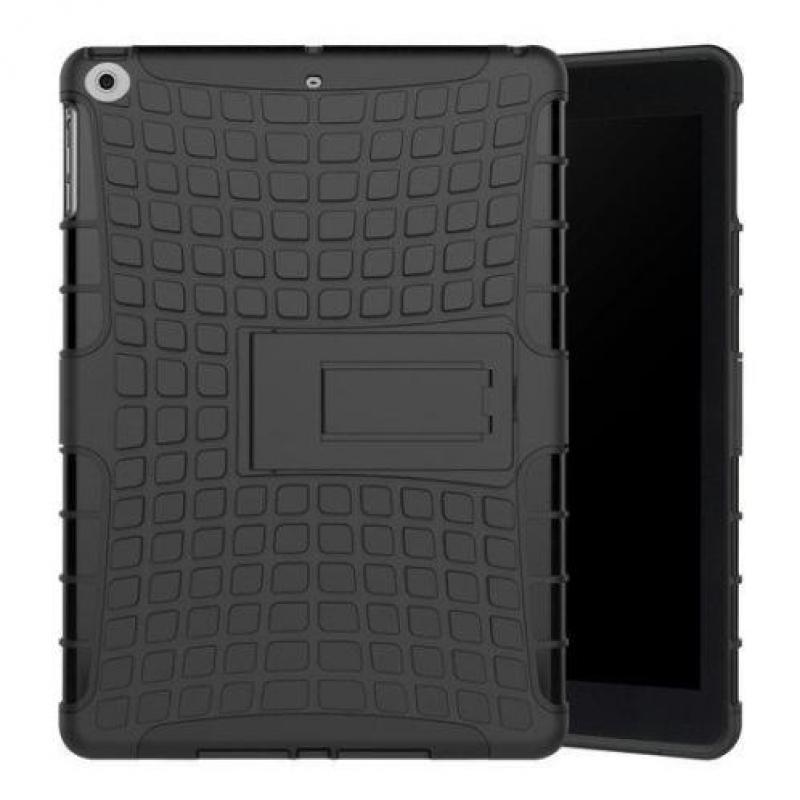 iPad 9.7 (2018 / 2017) rugged back cover hoes - zwart