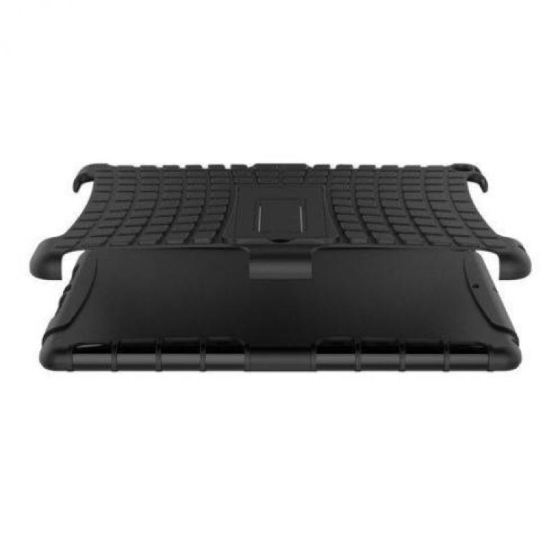 iPad 9.7 (2018 / 2017) rugged back cover hoes - zwart