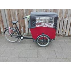 Babboe big bakfiets 7 versnellingen, met huif en kussens