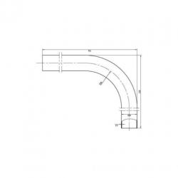 Vloerbuis Chroom Okir 750X220X32 Lang