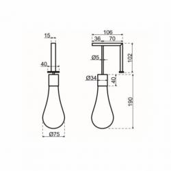 Wandlamp LED Lanesto Drop 29x7.5 cm 3000K 3 Watt 250 Lumen