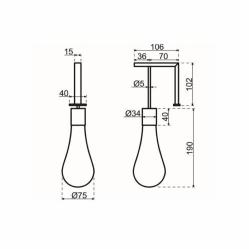 Wandlamp LED Lanesto Drop 29x7.5 cm 3000K 3 Watt 250 Lumen