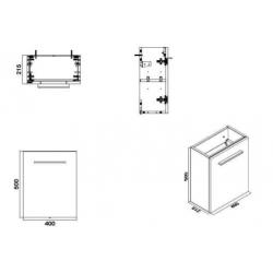 Fonteinkast Links Of Rechts Draaiend 1 Deur 40X21 Cm Lich...