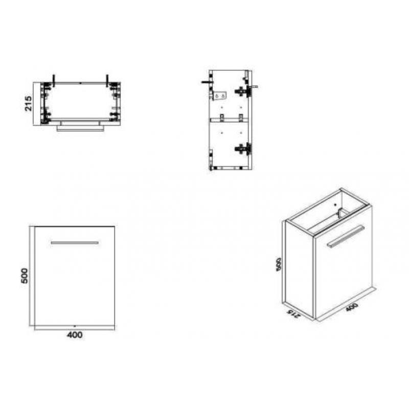 Fonteinkast Links Of Rechts Draaiend 1 Deur 40X21 Cm Lich...