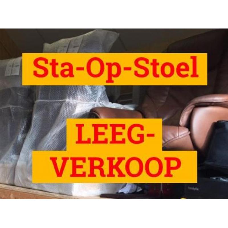 Sta Op Stoel 1 2 en 3 Motoren Leer Zwart Kleur VA € 295,-