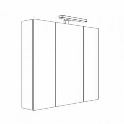 Spiegelkast Allibert Juno LED Verlichting 80x75.2x16cm So...