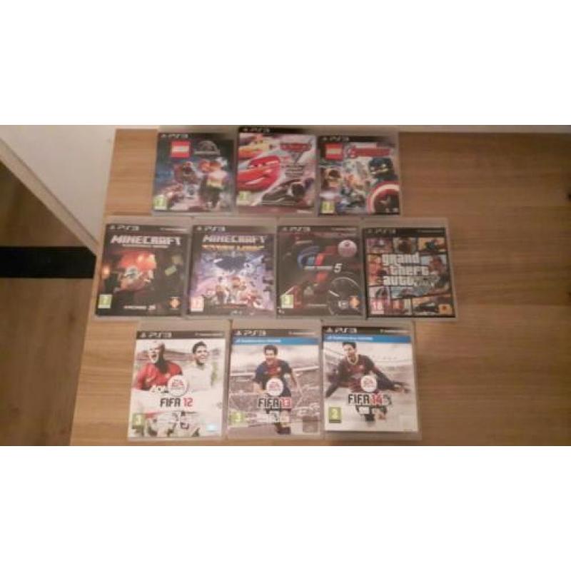 Ps3 met 3 controllers en 10 spellen