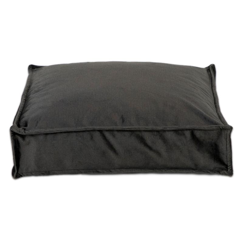 2L Home & Garden Loungekussen Velvet Antraciet - 60 x 60cm